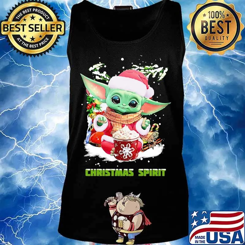 Merry christmas baby yoda spirit s Tank top
