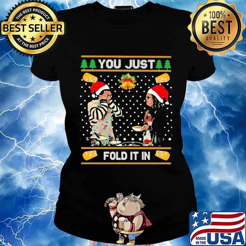 Merry christmas bell you just fold it in s Ladies tee