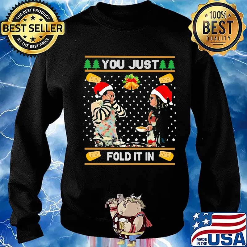 Merry christmas bell you just fold it in s Sweater