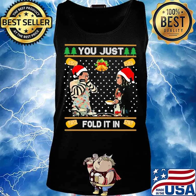 Merry christmas bell you just fold it in s Tank top