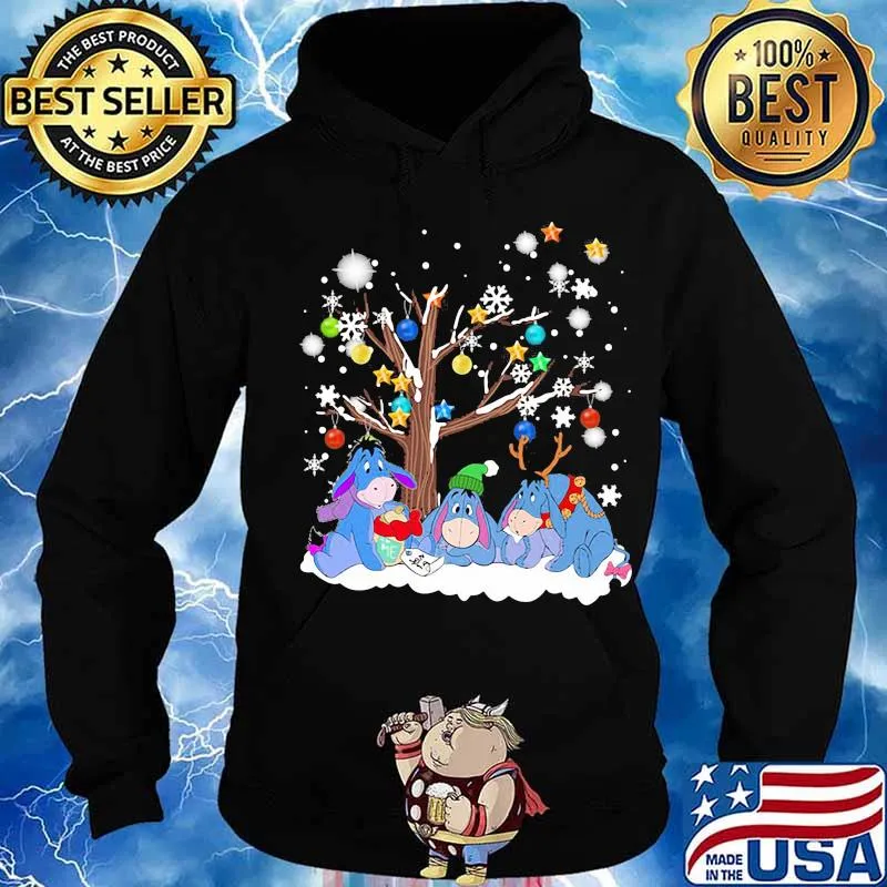 Merry christmas eeyore donkey snow s Hoodie