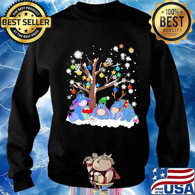 Merry christmas eeyore donkey snow s Sweater