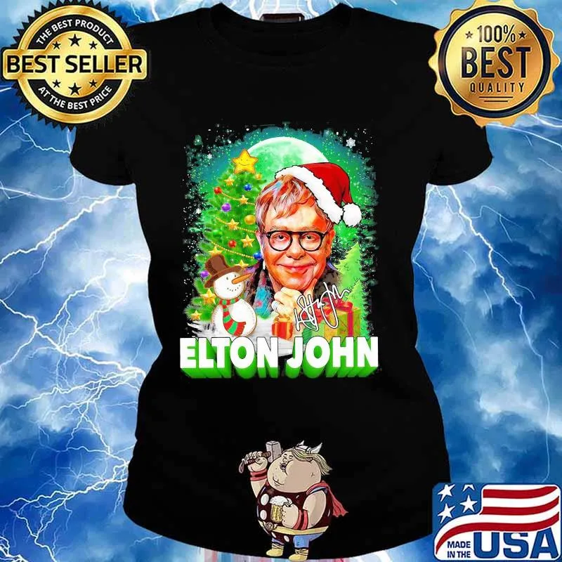 Merry christmas elton john signature s Ladies tee