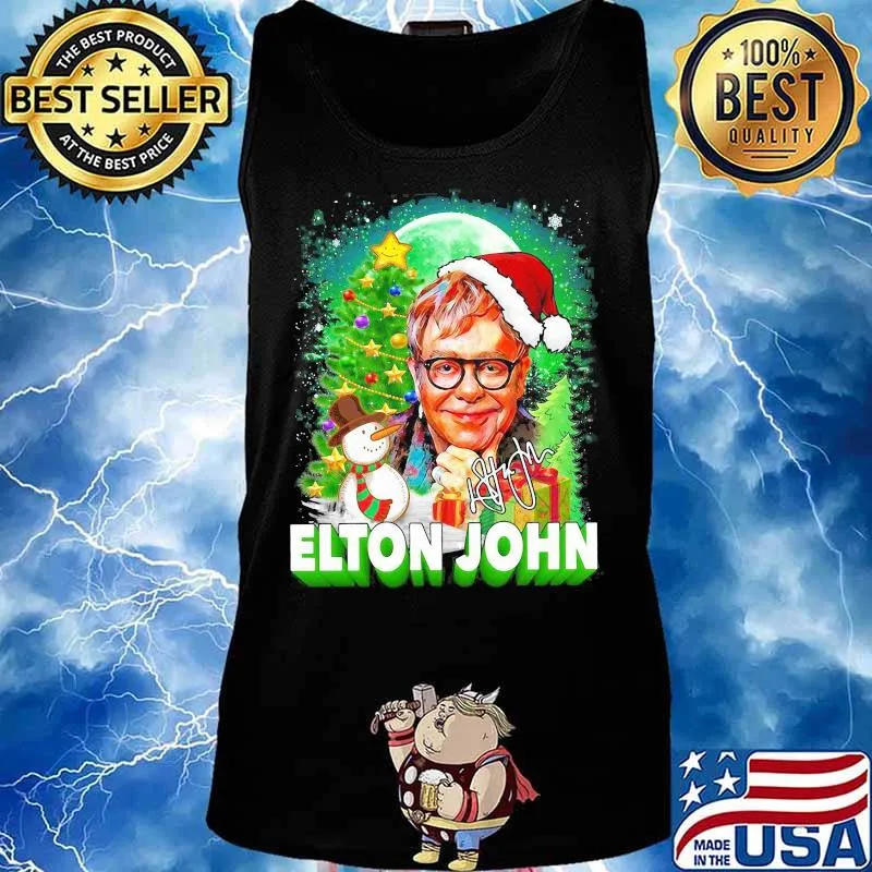 Merry christmas elton john signature s Tank top