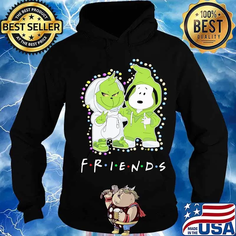 Merry christmas grinch and snoopy friends s Hoodie