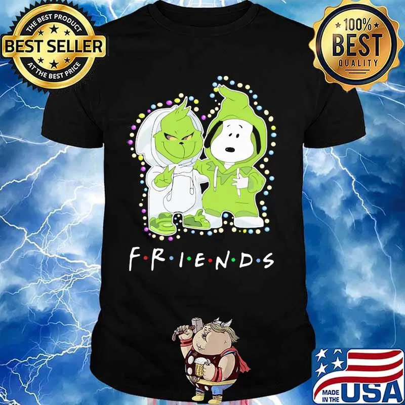 Merry christmas grinch and snoopy friends shirt