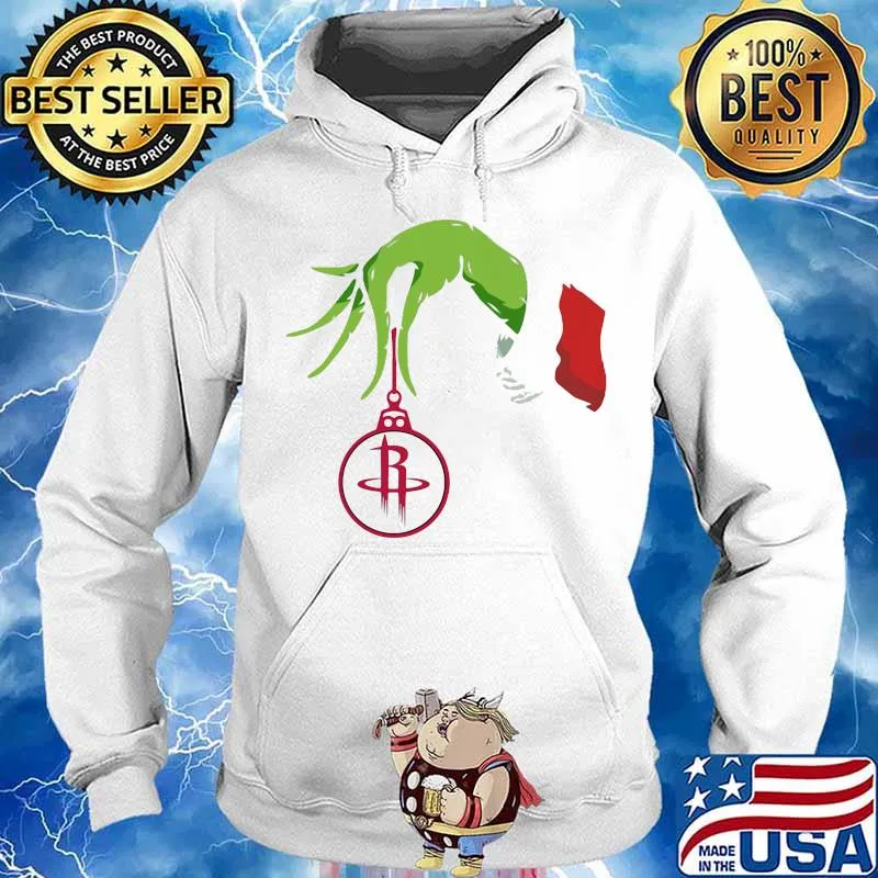 Merry christmas grinch holding houston rockets logo s Hoodie
