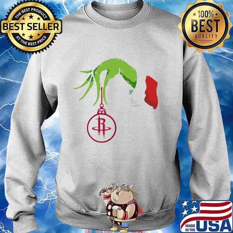 Merry christmas grinch holding houston rockets logo s Sweater