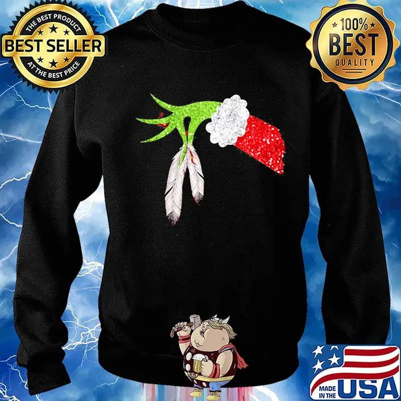 Merry christmas grinch holding native s Sweater