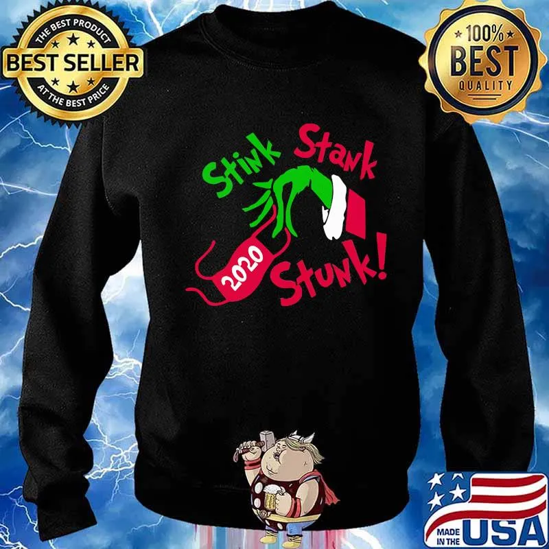 Merry christmas grinch mask 2020 stink stank stunk s Sweater