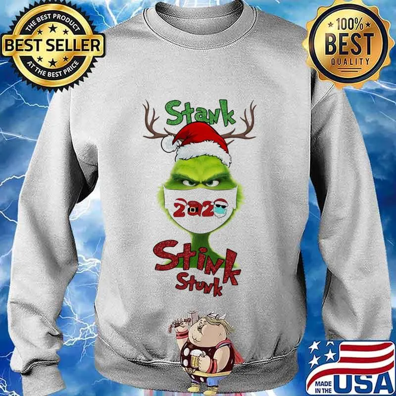 Merry christmas grinch mask stink stank stunk 2020 s Sweater