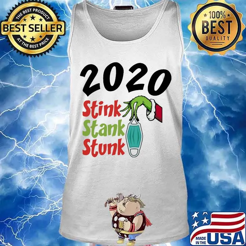 Merry christmas grinch mask stink stank stunk 2020 s Tank top