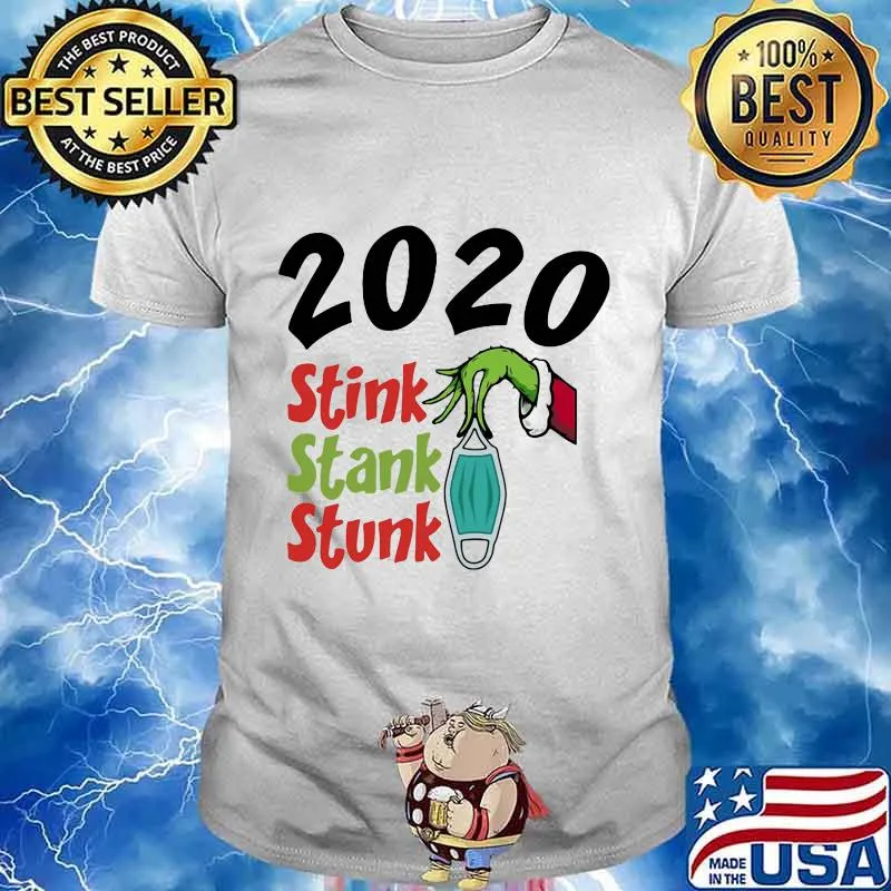 Merry christmas grinch mask stink stank stunk 2020 shirt