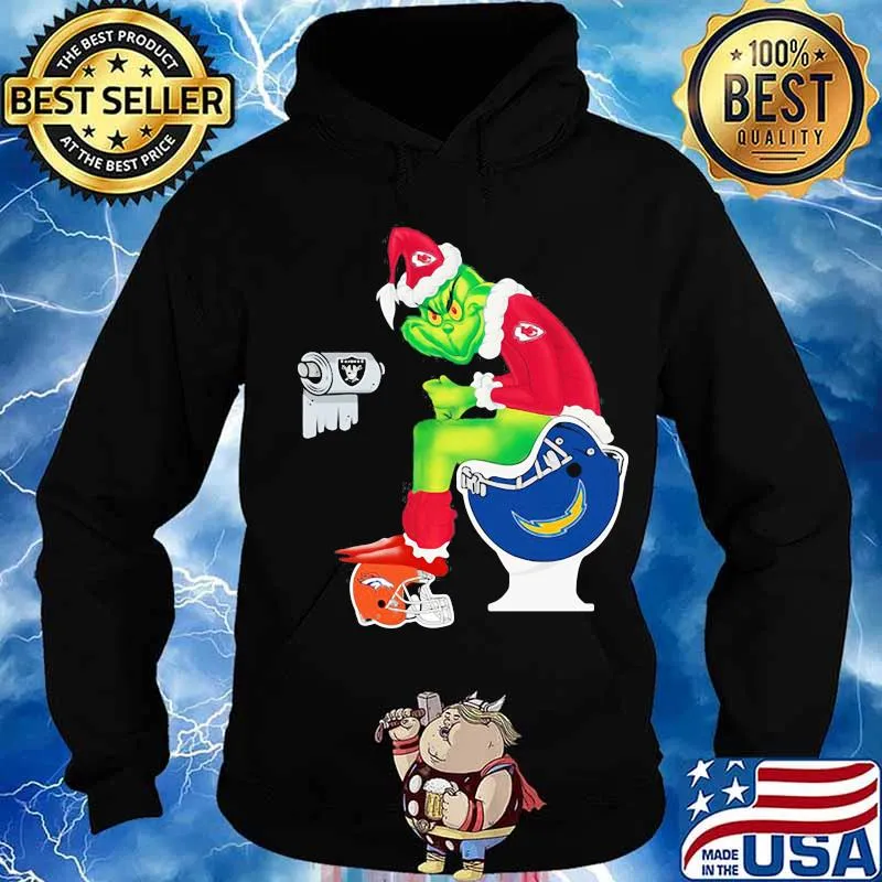 Merry christmas grinch santa kansas city chiefs s Hoodie