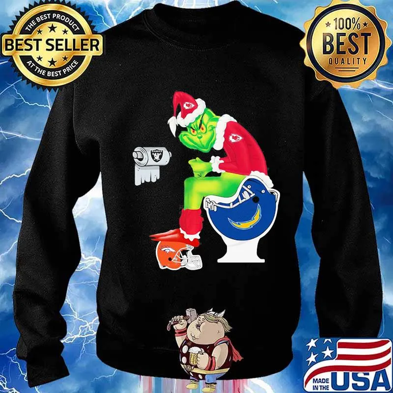 Merry christmas grinch santa kansas city chiefs s Sweater