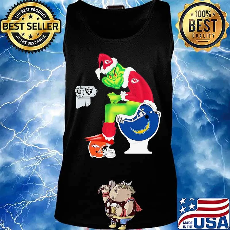 Merry christmas grinch santa kansas city chiefs s Tank top