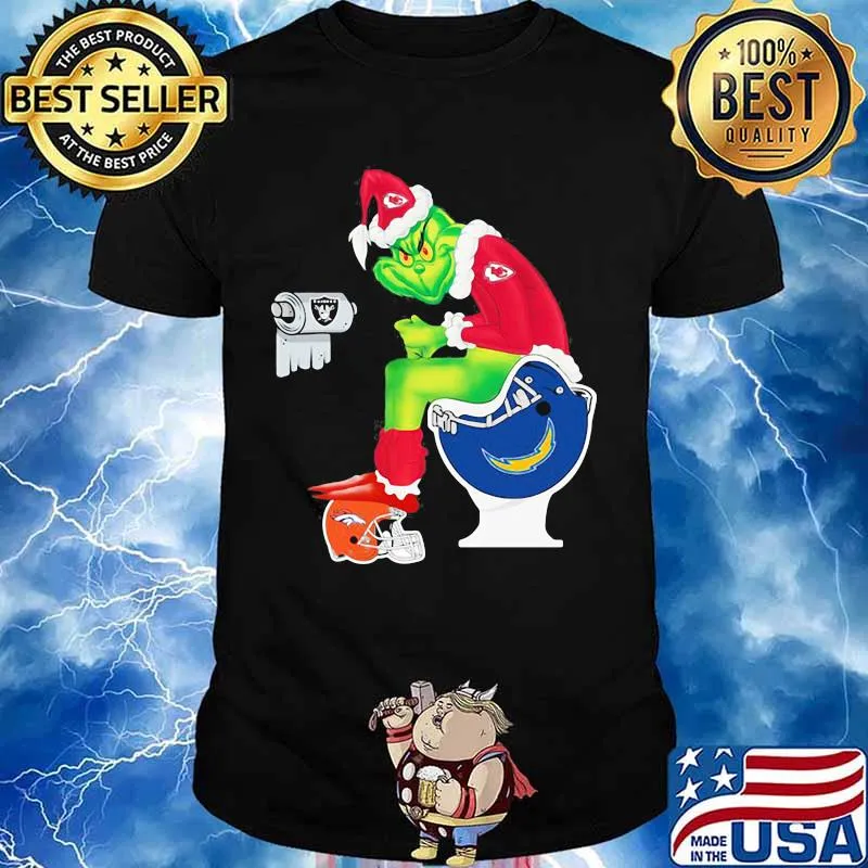 Merry christmas grinch santa kansas city chiefs shirt