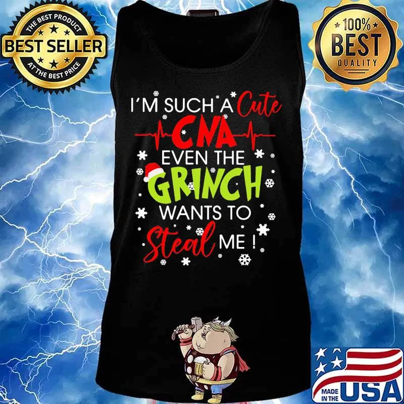 Merry christmas i'm such a cute cna even the grinch wants to steal me snow s Tank top