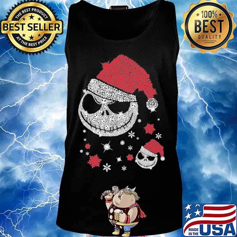 Merry christmas jack skellington santa diamond s Tank top