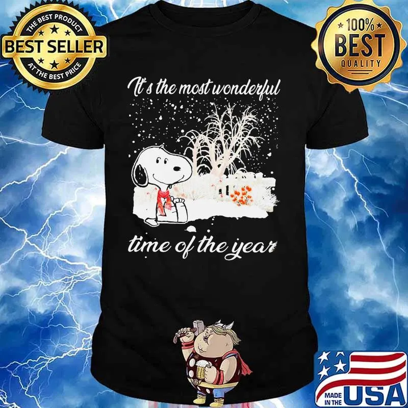 Merry christmas snoopy it's the most wonderful time of the year shirt