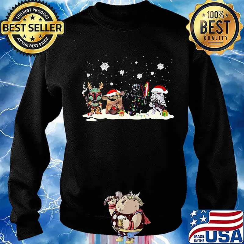 Merry christmas star wars characters snow s Sweater