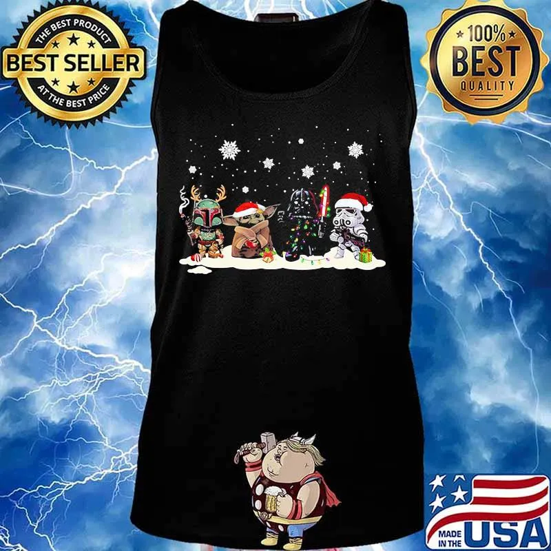 Merry christmas star wars characters snow s Tank top