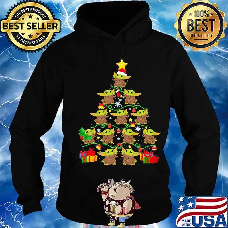 Merry christmas tree baby yoda s Hoodie