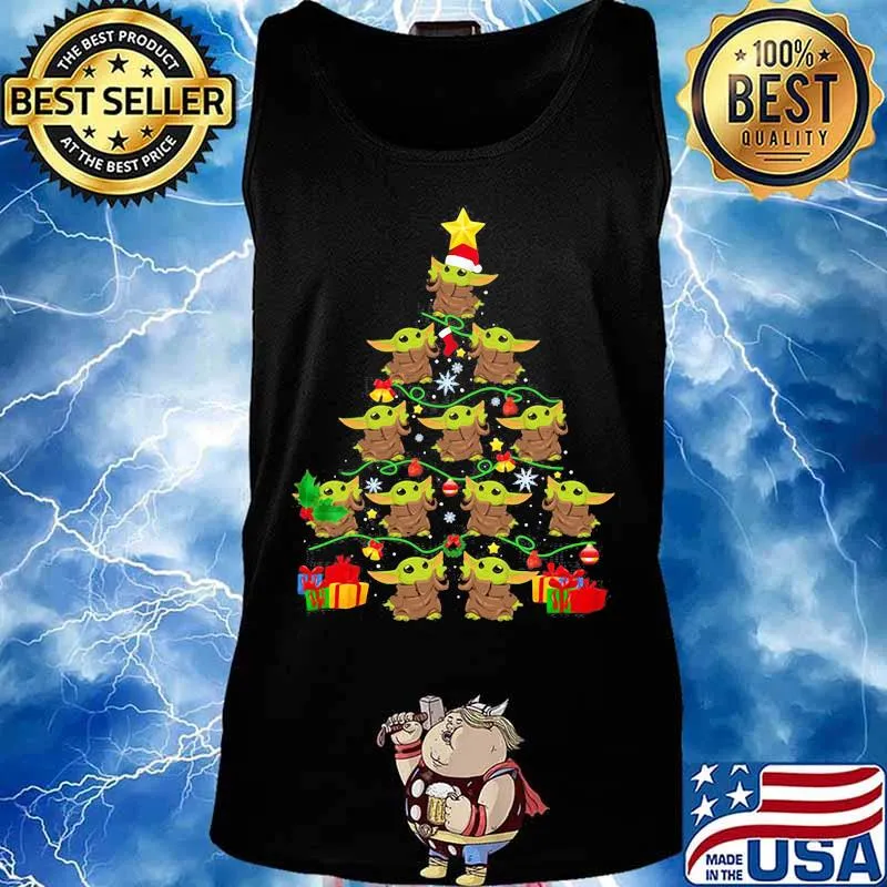 Merry christmas tree baby yoda s Tank top