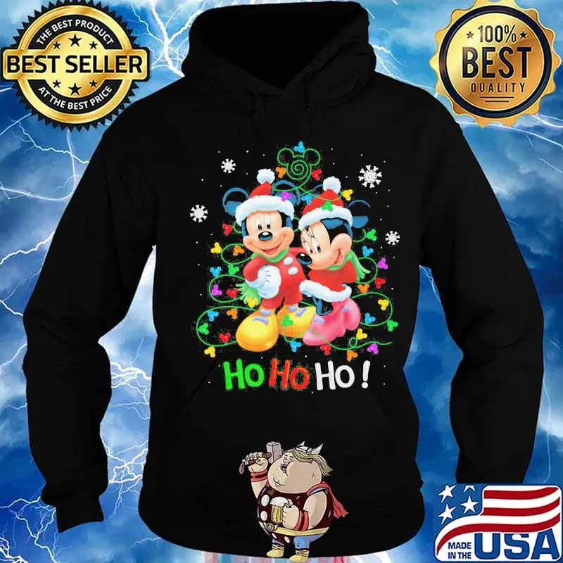 Merry christmas tree mickey and minnie dog ho ho ho s Hoodie
