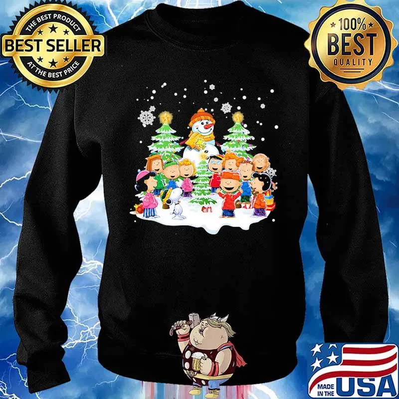 Merry christmas tree the peanuts characters snow s Sweater
