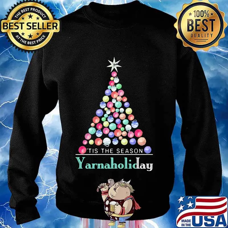 Merry christmas tree tis the season yarn a holiday s Sweater
