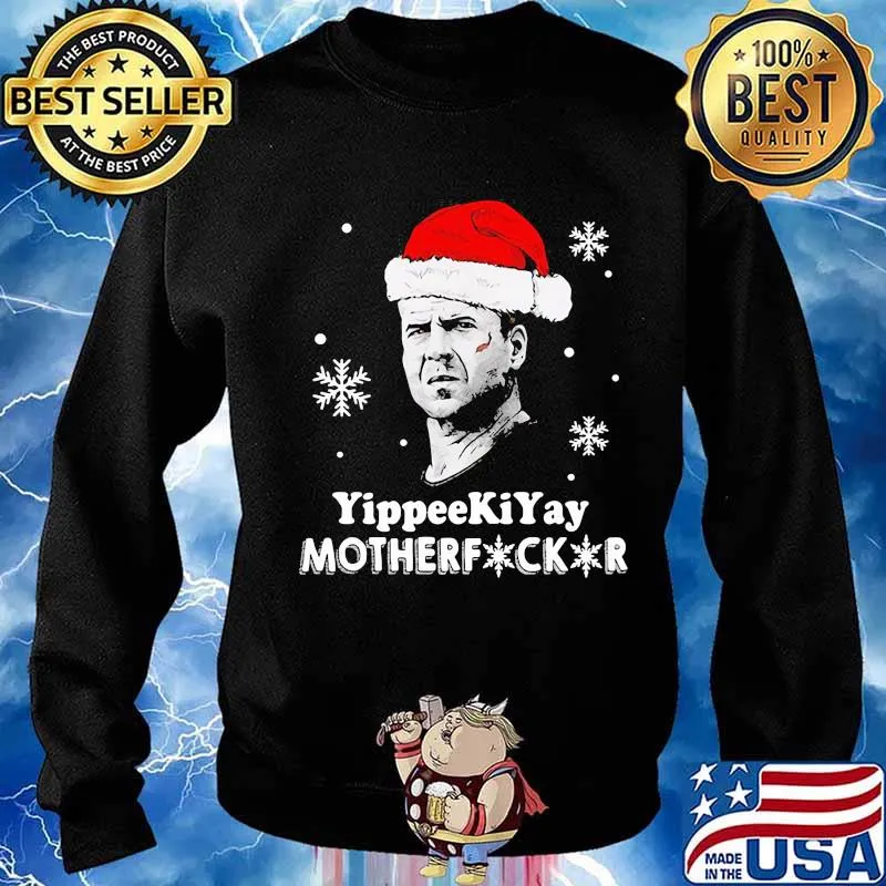 Merry christmas yippee ki yay mother fuck kur s Sweater