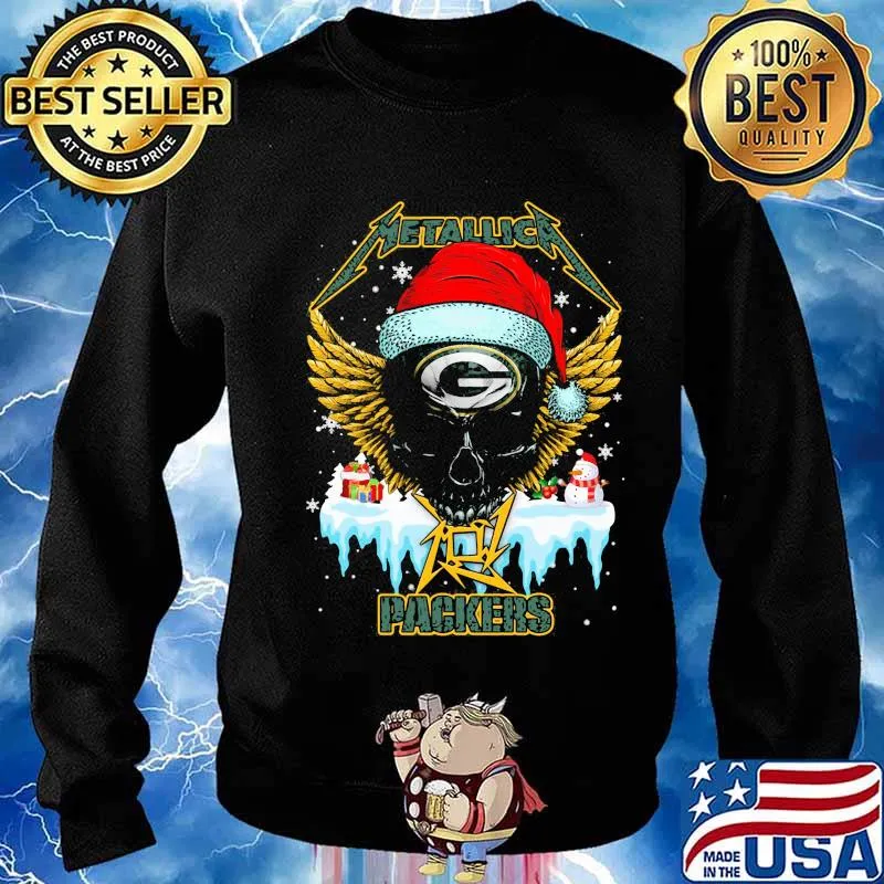 Metallica Skull Green Bay Packers s Sweater
