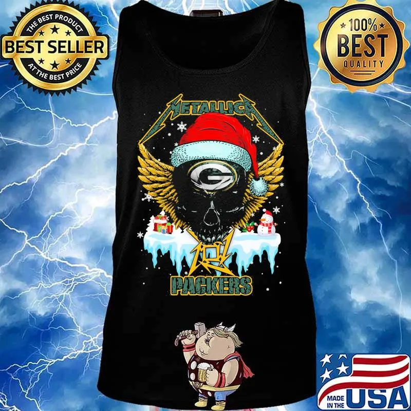 Metallica Skull Green Bay Packers s Tank top