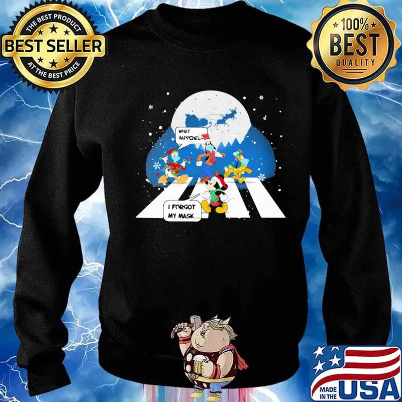Mickey mouse and friends what happened i forgot my mask christmas s Sweater