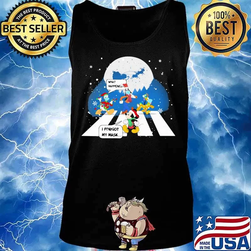 Mickey mouse and friends what happened i forgot my mask christmas s Tank top