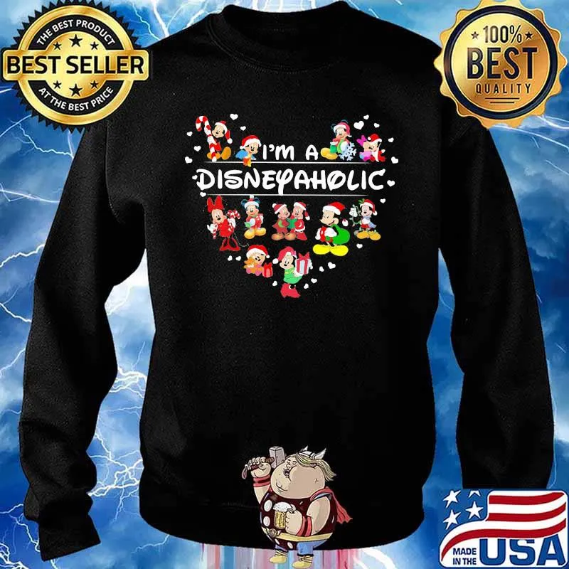 Minnie and mickey mouse i'm a disney a holic heart s Sweater