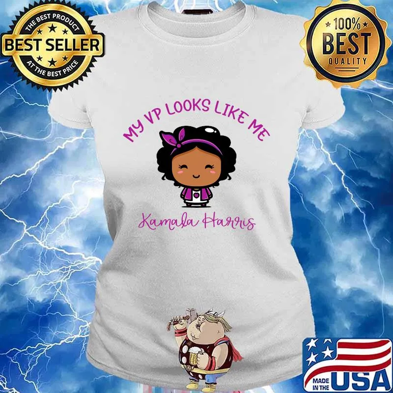 My vp looks like me madam vice president black girls s Ladies tee