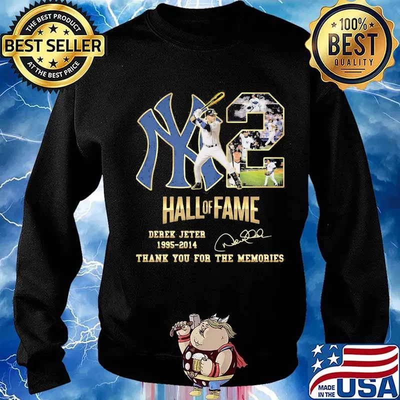 New york yankees hall of fame derek jeter 1995 2014 thank you for the memories signature s Sweater