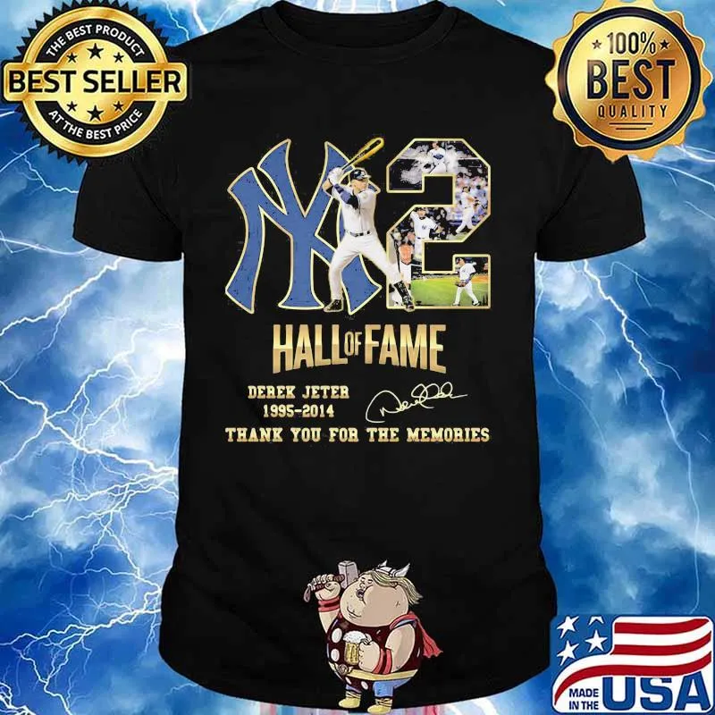 New york yankees hall of fame derek jeter 1995 2014 thank you for the memories signature shirt