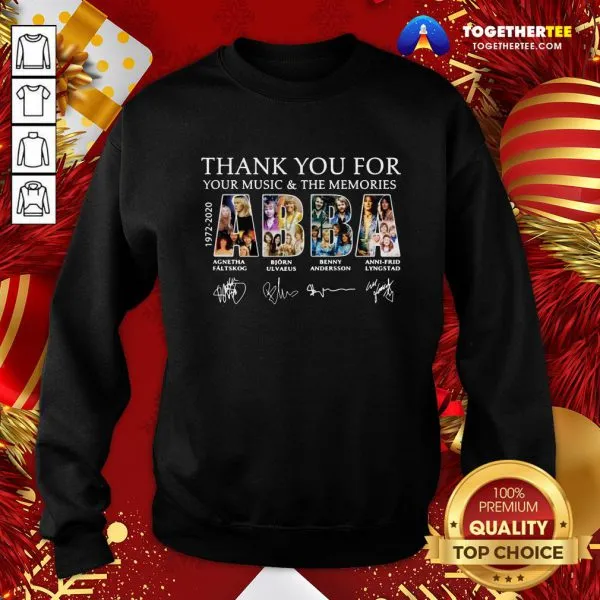 Nice ABBA 40 Years Happy New Year Thank You For The Memories Signatures Shirt - Image 4