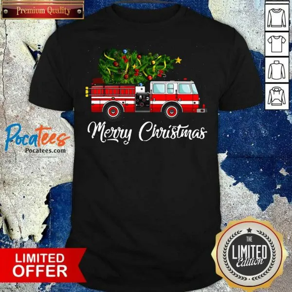 Nice Firefighter Merry Christmas Shirt