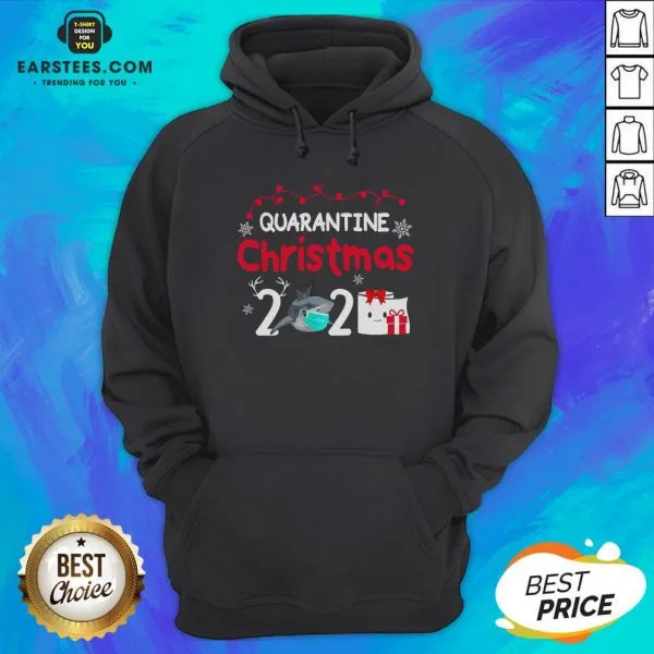 Nice Quarantine Christmas Shark Mask Toilet Paper 2020 Shirt - Image 2