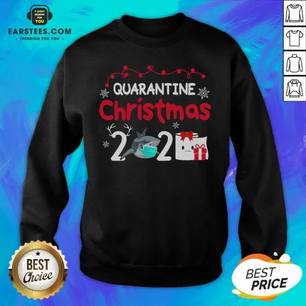 Nice Quarantine Christmas Shark Mask Toilet Paper 2020 Shirt - Image 5