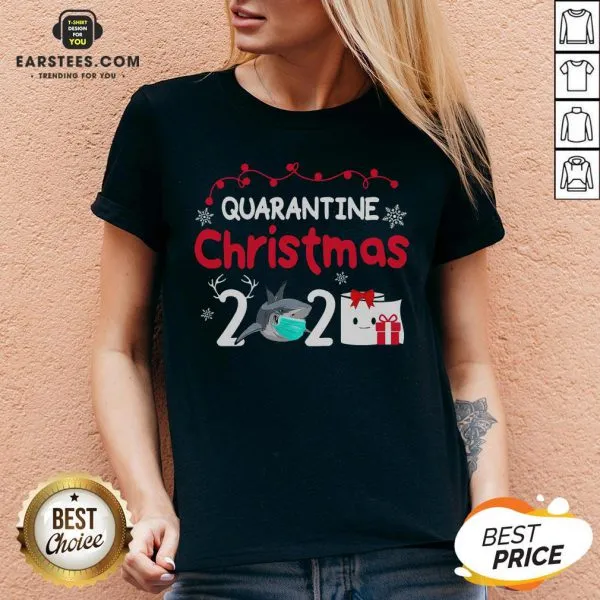 Nice Quarantine Christmas Shark Mask Toilet Paper 2020 Shirt - Image 3