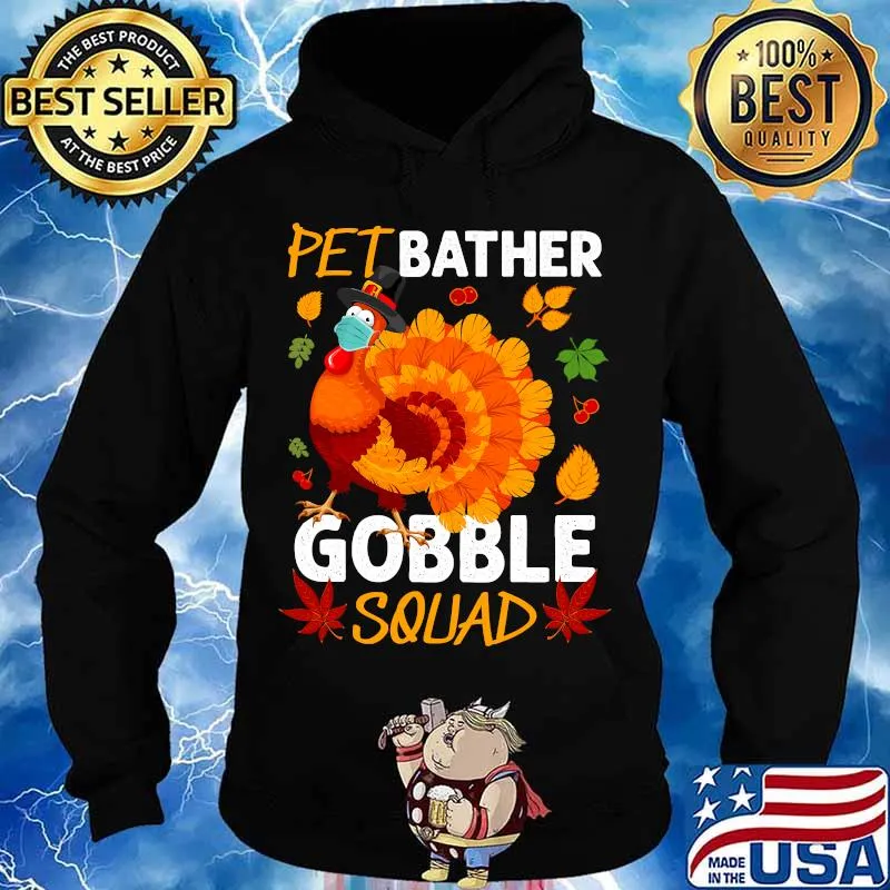 Official Bakery Chef Gobble Squad Turkey Face Mask Thanksgiving Funny Shirt Hoodie