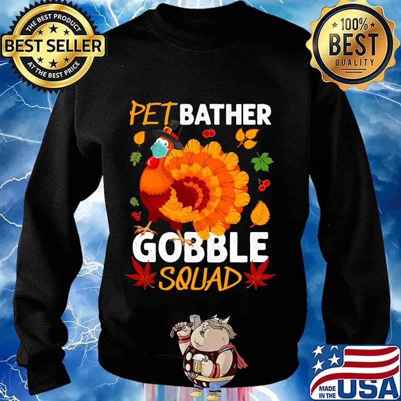 Official Bakery Chef Gobble Squad Turkey Face Mask Thanksgiving Funny Shirt Sweater