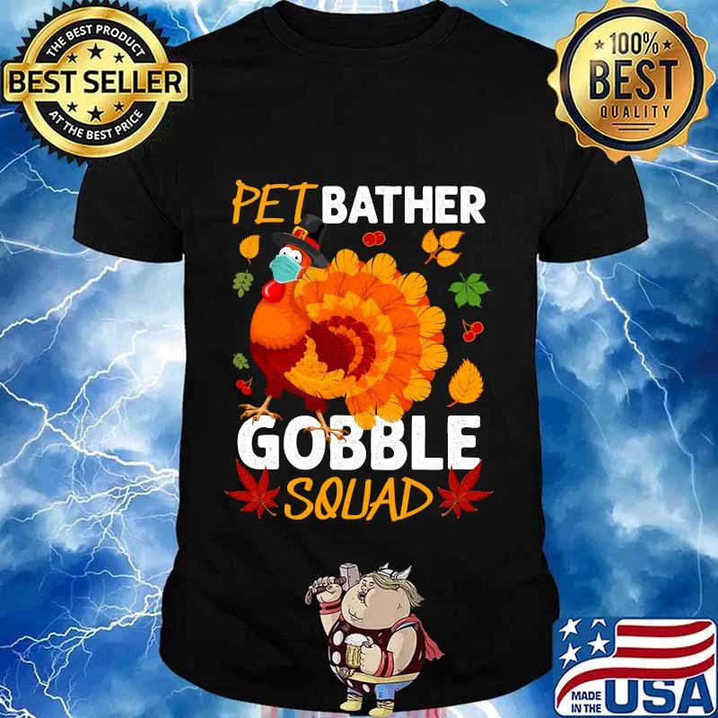 Official Bakery Chef Gobble Squad Turkey Face Mask Thanksgiving Funny Shirt