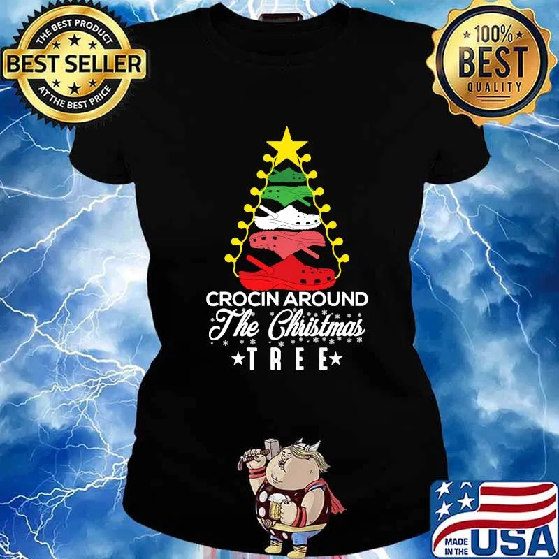 Official Crocin Around The Christmas Tree Funny Xmas 2020 Shirt Ladies tee