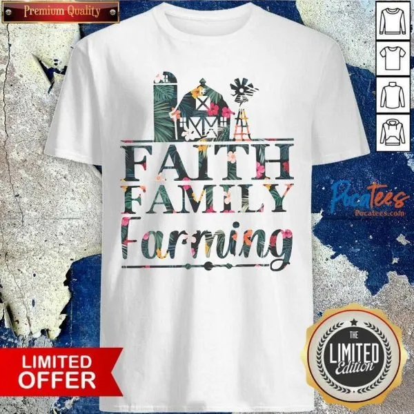 Official Faith Family Farming Floral Shirt